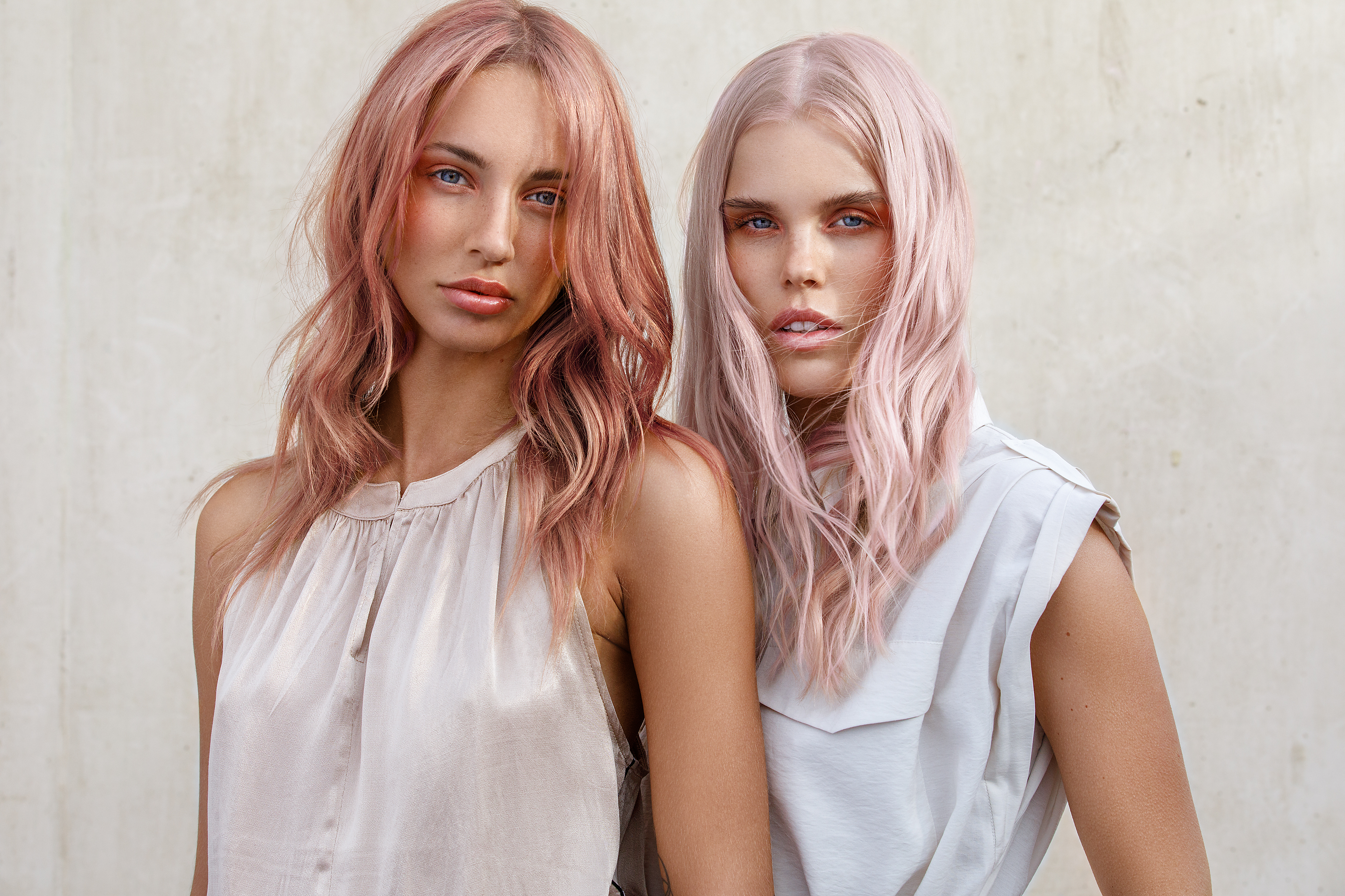 top hair blonde id blonde hair pastell coral make-up editorial darmstadt make-up artist hairstylist